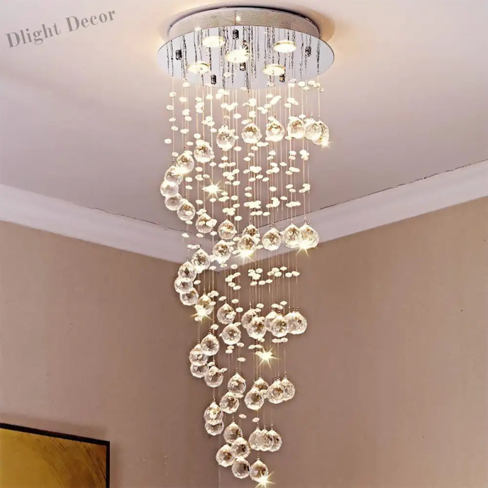 Haisley Modern Crystal Chandelier - Flush Mount Ceiling Light With 5 Lights