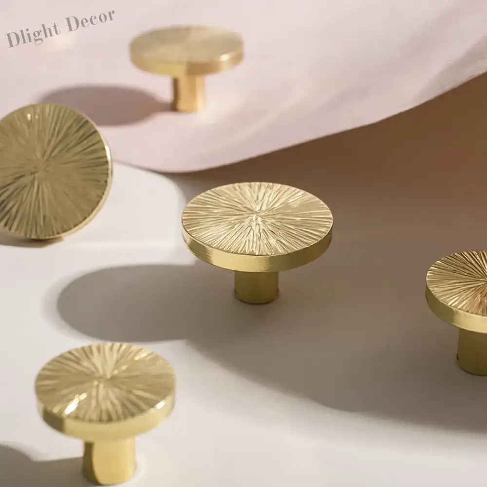 Hammered Brass Cabinet Handle – Handcrafted Knobs for Drawers Wardrobes and Kitchen Doors Knob
