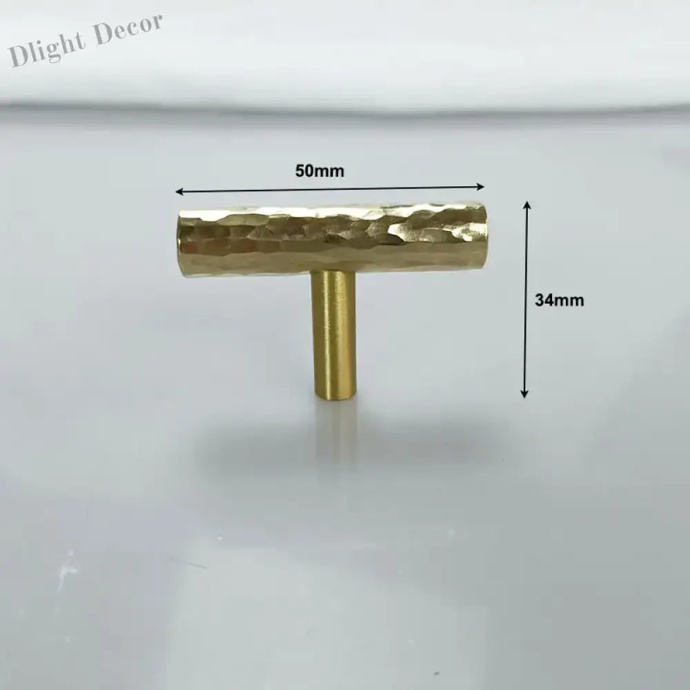 Hammered Brass Cabinet Handles – Light Gold Wardrobe Knobs and Drawer Pulls for American/Nordic Furniture TS0101 2