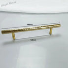 Hammered Brass Cabinet Handles – Light Gold Wardrobe Knobs and Drawer Pulls for American/Nordic Furniture TS0101 7.4