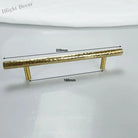 Hammered Brass Cabinet Handles – Light Gold Wardrobe Knobs and Drawer Pulls for American/Nordic Furniture TS0101 8.6