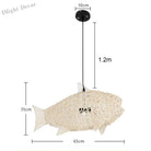 Hand - Woven Rattan Fish - Shaped Pendant Light - Artful Decorative Lighting For Home And