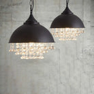 Harlow - Glamorous Industrial Pendant Light With Crystal Accents (1 - Light)