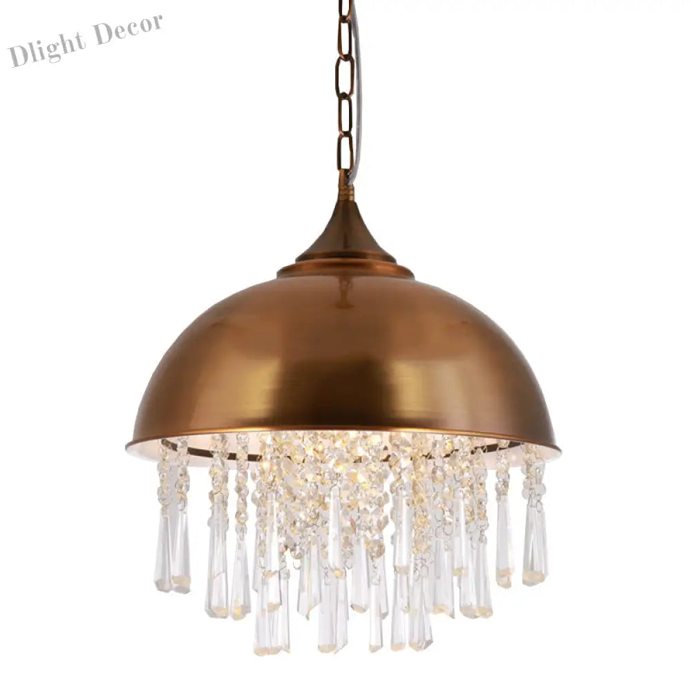 Harlow - Glamorous Industrial Pendant Light With Crystal Accents (1 - Light)