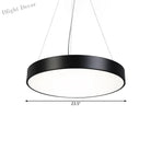 Hayden Modern Black Round Plate Pendant Lamp: A Touch Of Sophistication With Led Light