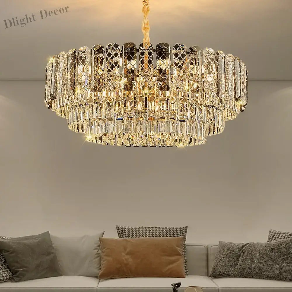 High - End Crystal Ceiling Lamp - Latest Light Luxury Design For Dining Rooms An Exquisite Main