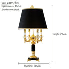 High - Quality Luxury Black Crystal Table Lamp - Modern Bedroom Bedside Decorative