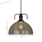 Hope Industrial Pendant: Modern Simplicity With Clear Glass (Black Finish)