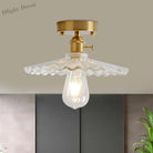 Illuminate Your Living Room With Industrial Charm: The Modern Brass Semi - Flush Ceiling Light