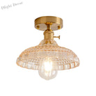 Illuminate Your Living Room With Industrial Charm: The Modern Brass Semi - Flush Ceiling Light