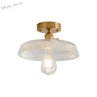 Illuminate Your Living Room With Industrial Charm: The Modern Brass Semi - Flush Ceiling Light