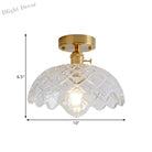 Illuminate Your Living Room With Industrial Charm: The Modern Brass Semi - Flush Ceiling Light