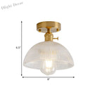 Illuminate Your Living Room With Industrial Charm: The Modern Brass Semi - Flush Ceiling Light