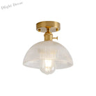 Illuminate Your Living Room With Industrial Charm: The Modern Brass Semi - Flush Ceiling Light