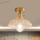 Illuminate Your Living Room With Industrial Charm: The Modern Brass Semi - Flush Ceiling Light