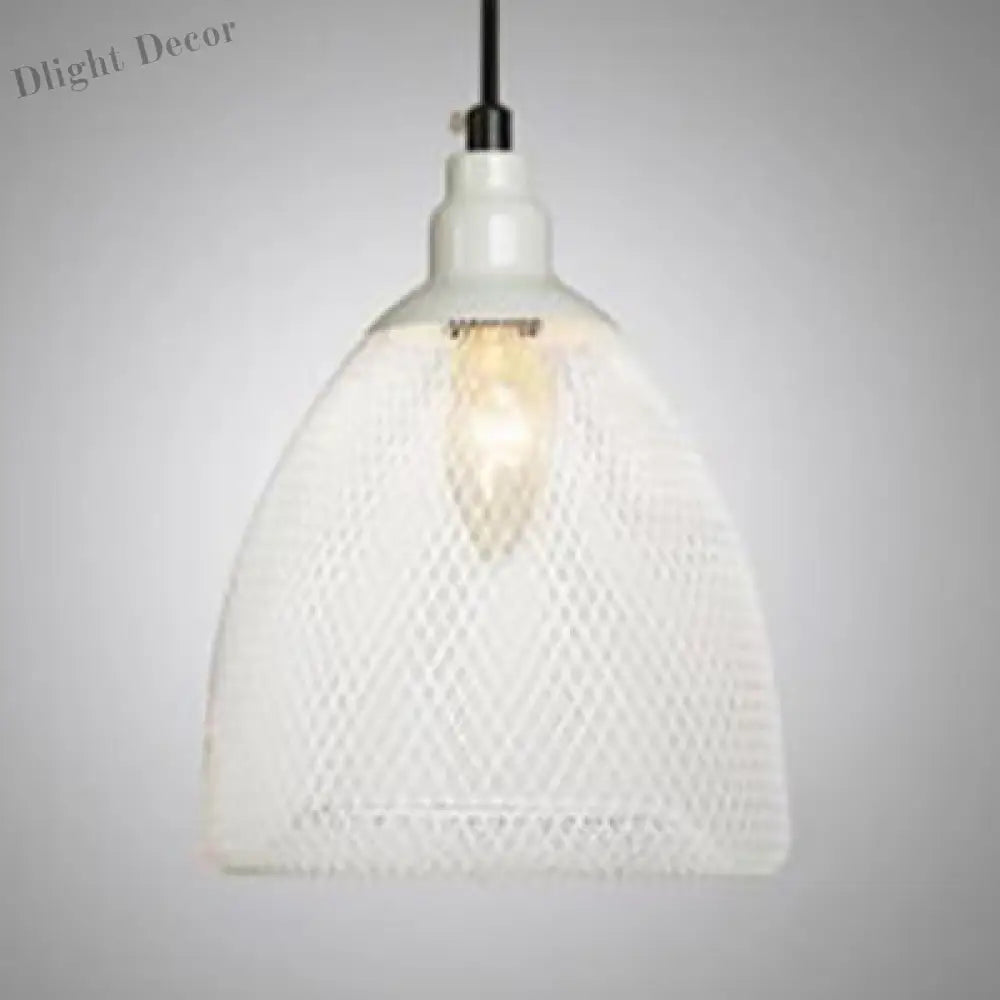 Illuminate Your Space With Industrial Charm: The Bell Metal Pendant Light White