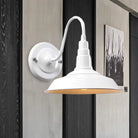 Illuminate Your Space With Industrial Chic: The Barn Wall Sconce Gooseneck Arm White / 10’