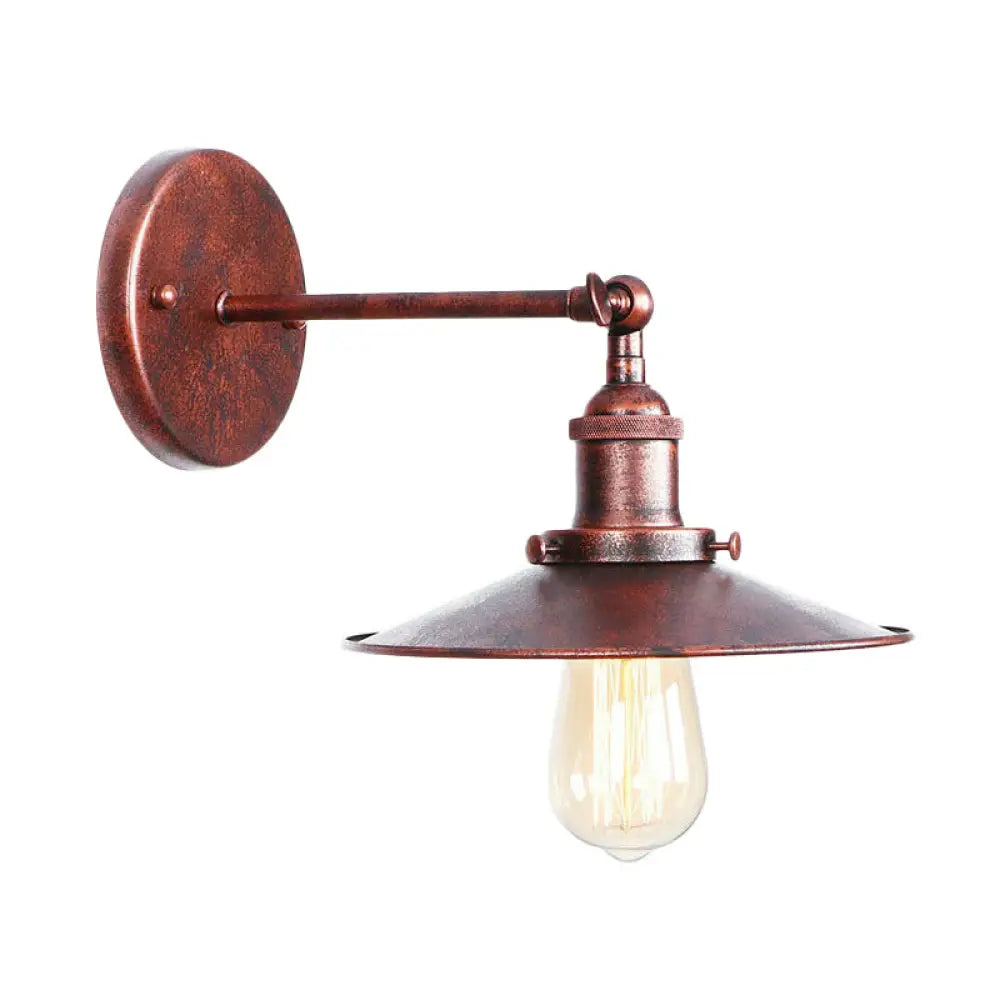 Illuminate Your Space With Rustic Charm: The Adjustable Farmhouse Wall Lamp Rust / C Wall Lamp