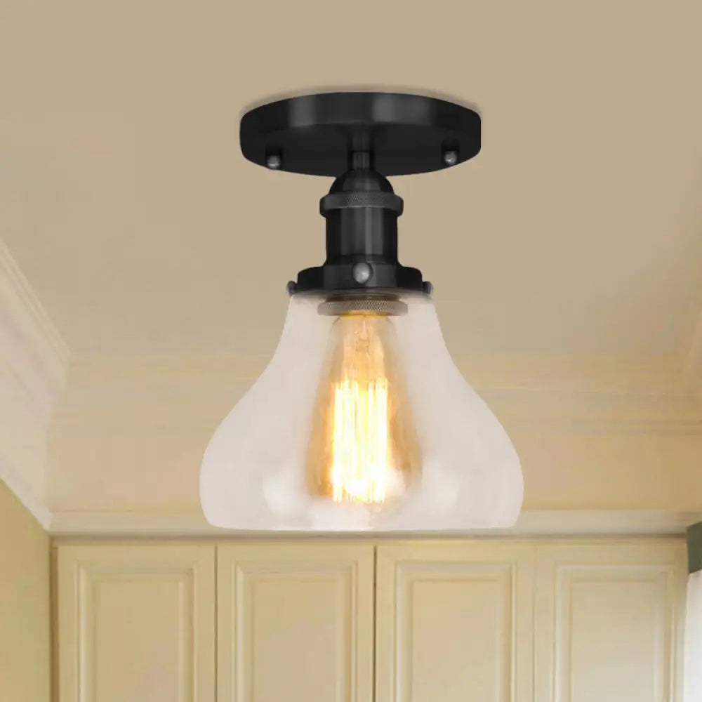 Illuminate Your Space With Timeless Style: The Farmhouse Cone Ceiling Light Black