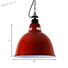 Industrial Brilliance: The Red Dome Shade Pendant Lamp