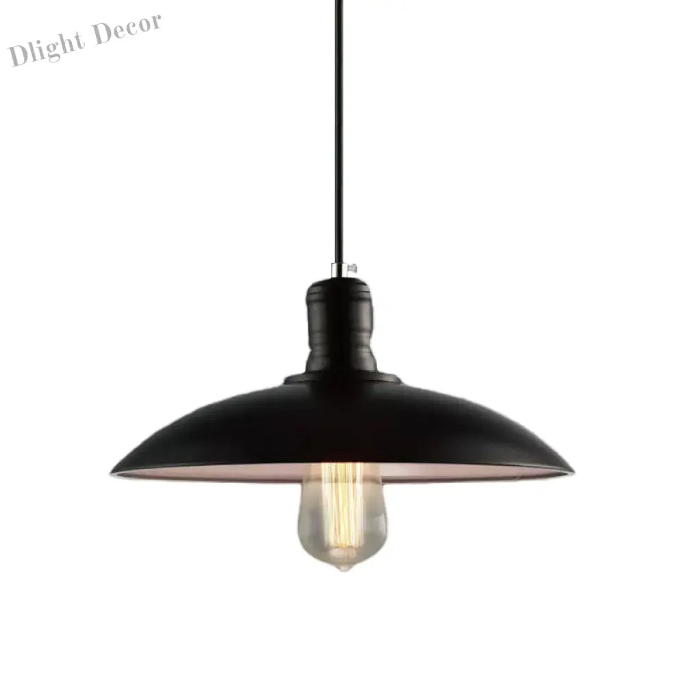 Industrial Chic Meets Modern Versatility: Loft Style Metal Saucer Pendant Light