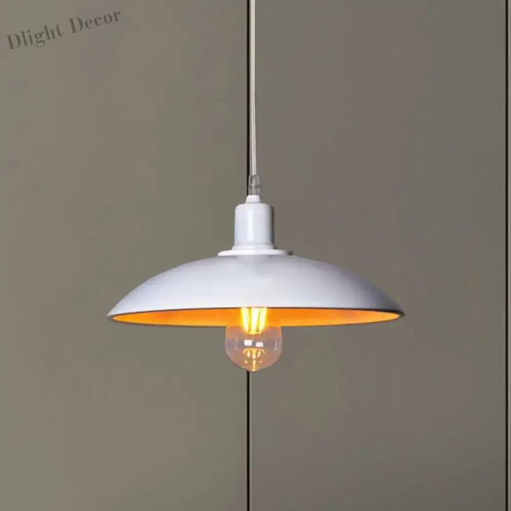 Industrial Chic Meets Modern Versatility: Loft Style Metal Saucer Pendant Light