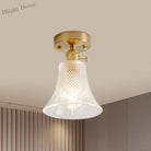 Industrial Chic Meets Modern Versatility: The Clear Glass Single - Light Gold Ceiling Light