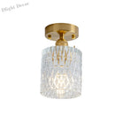 Industrial Chic Meets Modern Versatility: The Clear Glass Single - Light Gold Ceiling Light