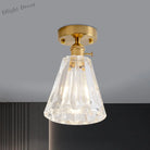 Industrial Chic Meets Modern Versatility: The Clear Glass Single - Light Gold Ceiling Light