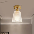 Industrial Chic Meets Modern Versatility: The Clear Glass Single - Light Gold Ceiling Light