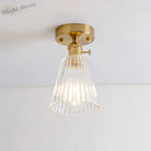 Industrial Chic Meets Modern Versatility: The Clear Glass Single - Light Gold Ceiling Light