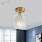 Industrial Chic Meets Modern Versatility: The Clear Glass Single - Light Gold Ceiling Light