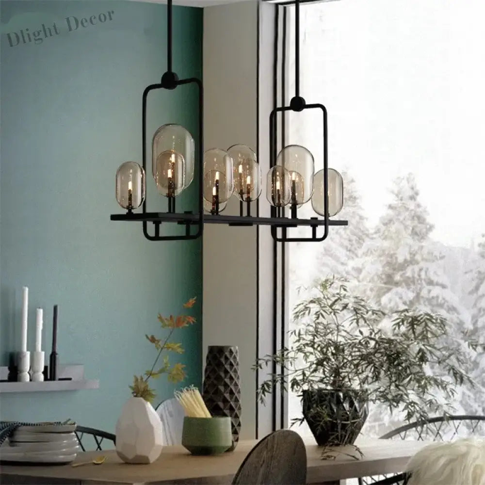 Industrial Glass Pendant Light For Kitchen And Restaurant - Retro Candle Design Luminaire Lights