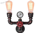 Industrial Vintage Wall Lamp - Retro Iron Pipe For Living Room And Loft Decor Wall Light
