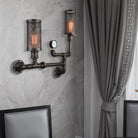 Infuse Industrial Charm With Dual - Bulb Functionality: The Black Metal Sconce Light Mesh Shade