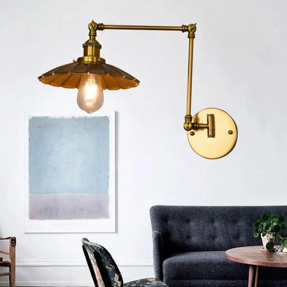 Isabella’s Industrial Chic Pendant Lamp: Warm Brass Glow For Your Living Room