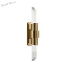 Isabella’s Modern Gold Wall Sconce With Prismatic Crystals