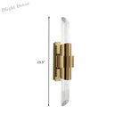 Isabella’s Modern Gold Wall Sconce With Prismatic Crystals