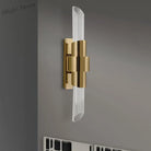 Isabella’s Modern Gold Wall Sconce With Prismatic Crystals