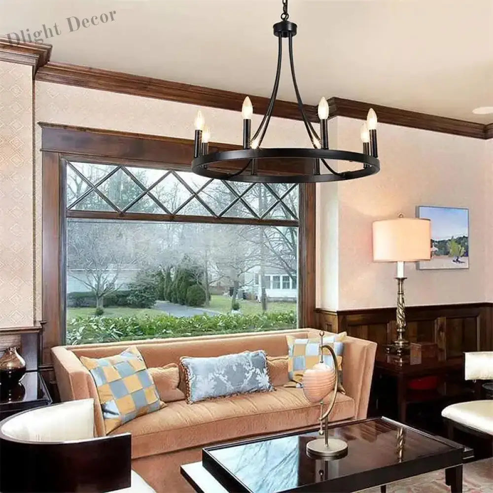 Ivy’s American Wrought Iron Chandelier Ceiling Light