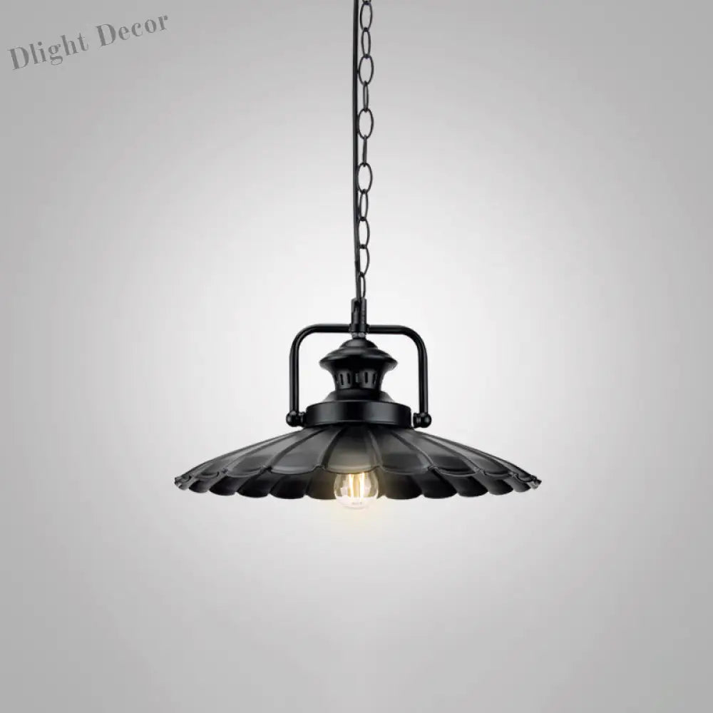 Jade Industrial Pendant: Bold Geometry Meets Modern Style Black / H