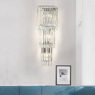 Jane Prismatic Glow: Modern 3 - Light Wall Sconce Clear