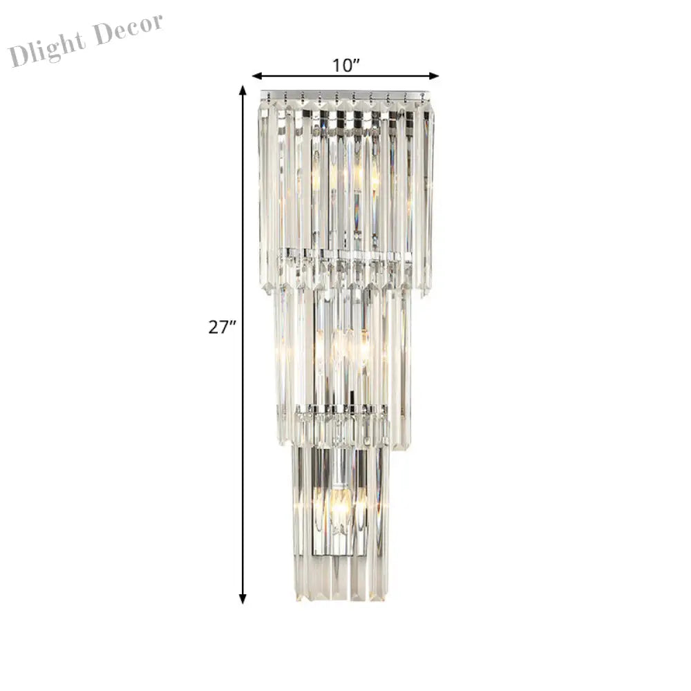 Jane Prismatic Glow: Modern 3 - Light Wall Sconce