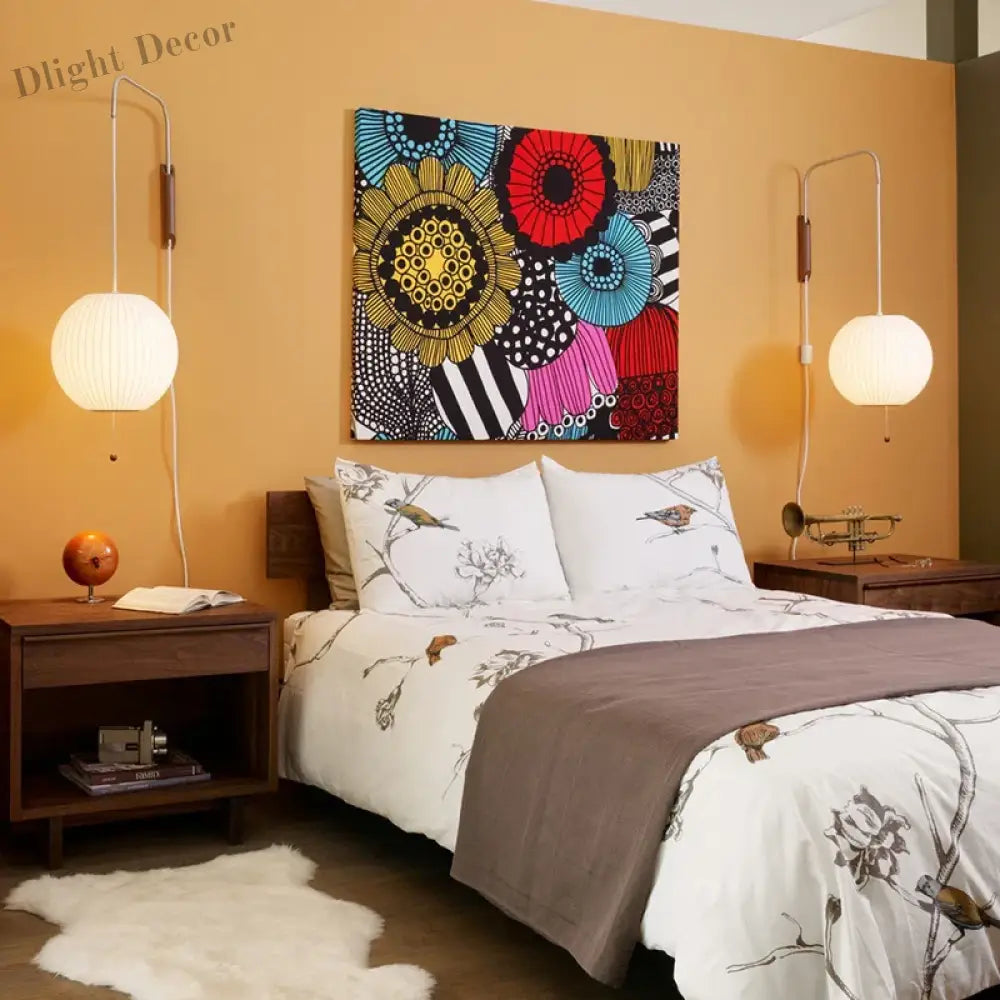 Japandi Design Nelson Wall Lamp - Hand-Woven Silk Light for Japandi Design Nelson Wall Lamp - Hand-Woven Silk Light for