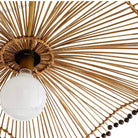 Japanese Bamboo Woven Pendant Lamp - Artistic Rattan Lighting Fixture For Restaurants Bedrooms And