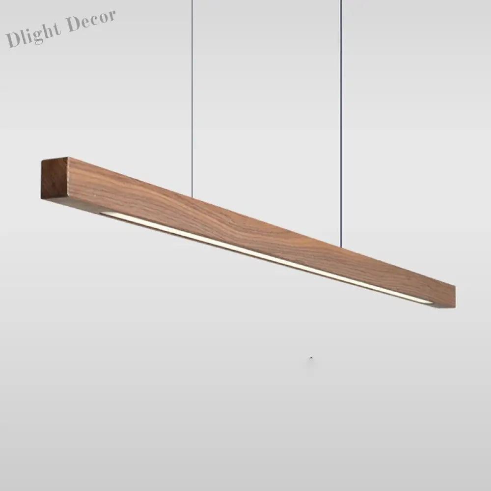 Japanese - Inspired Black Walnut Pendant Light - Nordic Minimalist Design For Dining Tables Offices