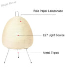 Japanese Rice Paper Lantern Led Table Lamp - Artistic Decor For Living Room Bedroom And Study