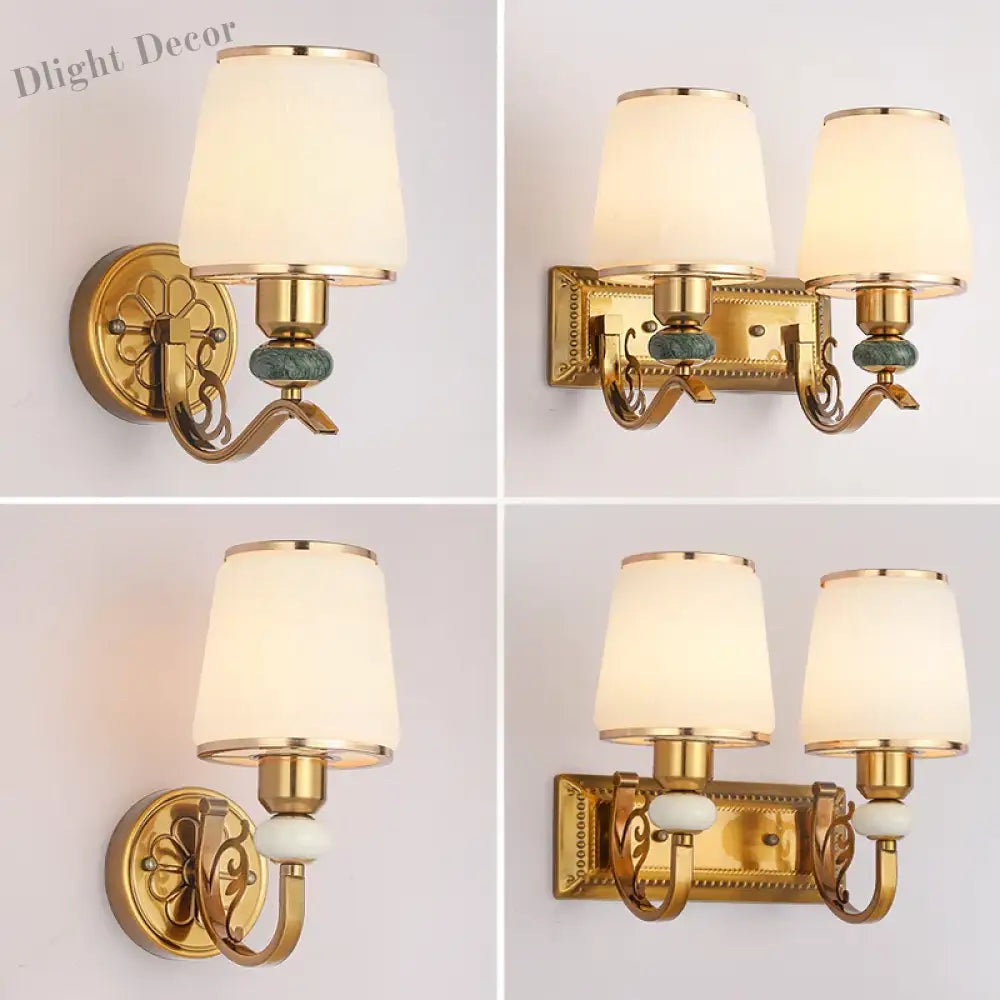 Joanna American Style Golden Bedside Lamp - Elegant Lighting For Your Home Wall Lamp