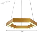 Jordyn Modern Gold Hexagon Pendant Light