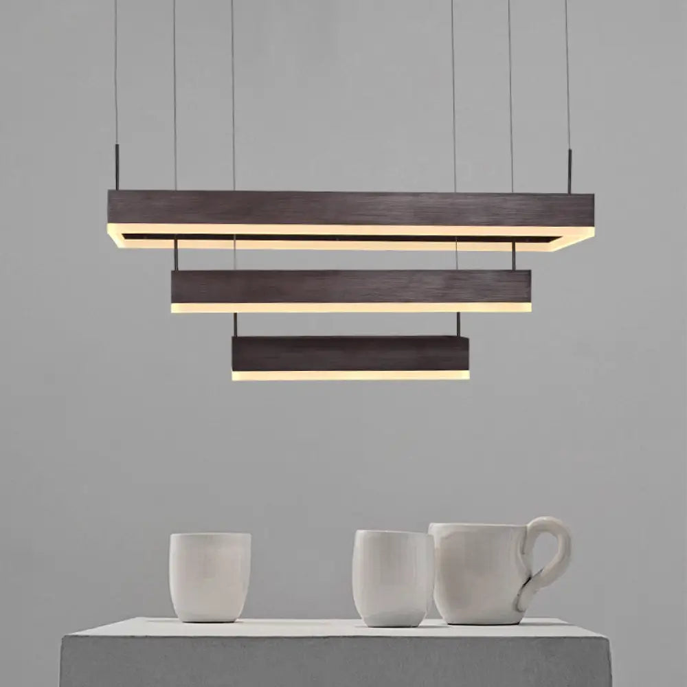 Josephine Coffee Cascade: Modern 3 - Tier Led Chandelier / Warm